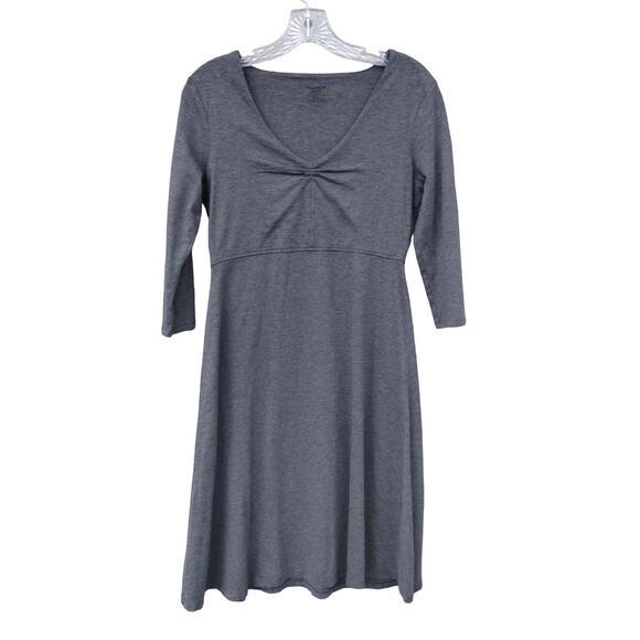 Toad & Co Rosalinda Dress Organic Cotton Tencel Lyocell Gray Casual Comfort S - Picture 2 of 10